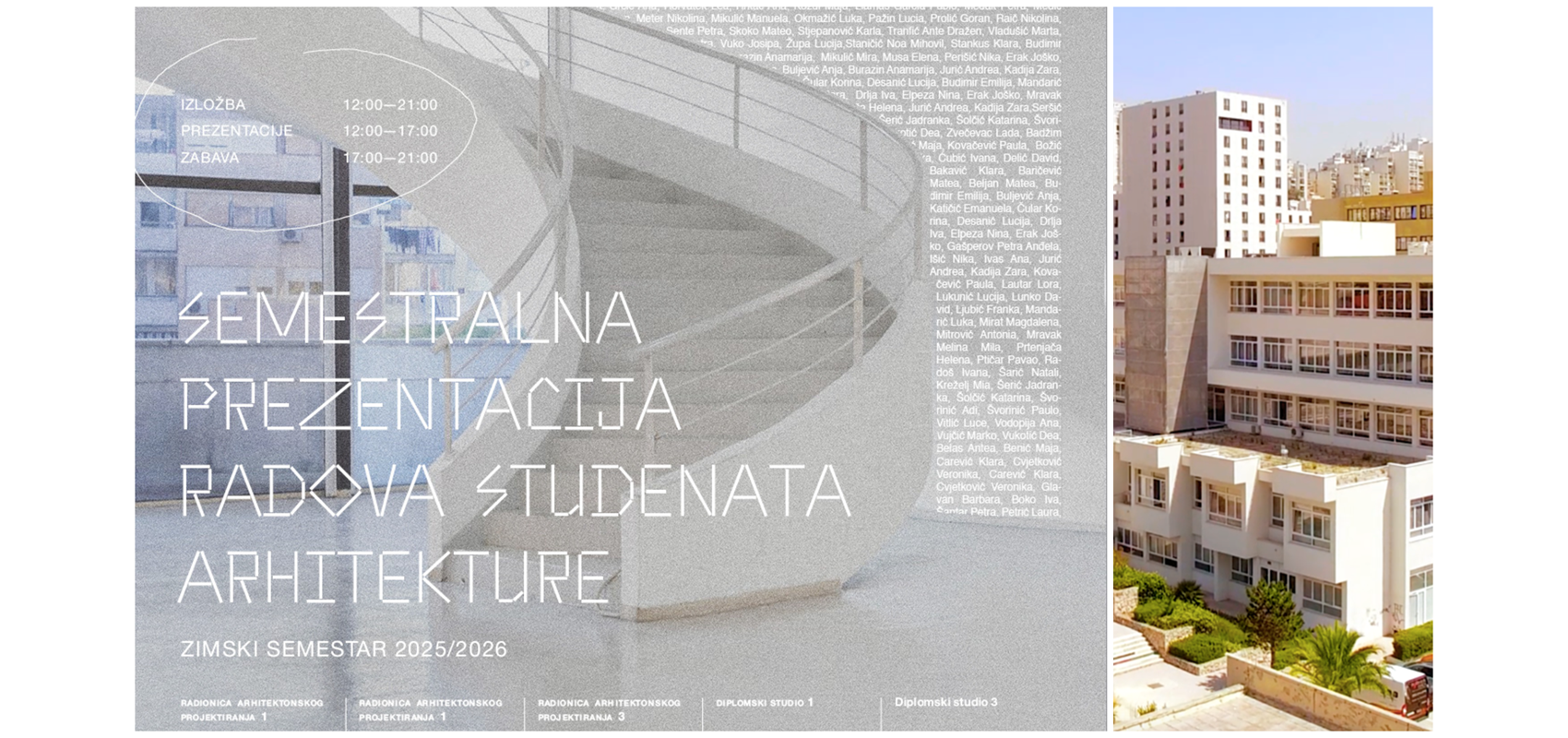 Otvorenje semestralne prezentacije radova studenata arhitekture 